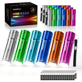 WdtPro LED Mini Flashlights, Super Bright Flashlight with Lanyard, Assorted Colors - Best Tac Torch Light for Kids, Night Reading, Power Outages, Camping(18 Pack)