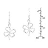 Stylish & Lucky Four-Leaf Clover .925 Sterling Silver Dangle Earrings