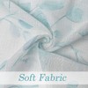 Central Park Leaf Floral Print Metallic Sheer Linen Window Curtain