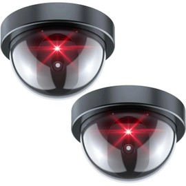Dummy Camera Fake Security CCTV Dome Camera Flashing Red LED Light Motion Sensor