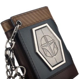 Bioworld The Mandalorian Chain Wallet with Metal Shield