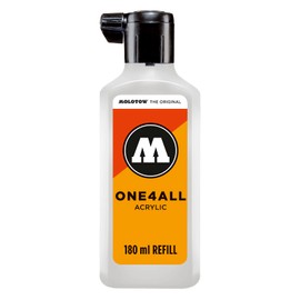 MOLOTOW ONE4ALL Acrylic Paint Refill ONE4ALL Paint Marker, Signal White, 180ml Bottle, 1 Each (692.160)