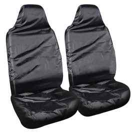 Set of 2 Car Seat Covers for Cars, Car Seat Covers for Front Seats, Seat Protection, Suv/Light/Regular Vehicles, Universal Use, Easy Installation, Stretchable, Black, Driver/Passenger/Car Seat Cover