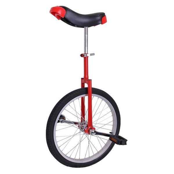 AW 20" Inch Wheel Unicycle Leakproof Butyl Tire Wheel Cycling Outdoor Sports Fitness Exercise Health Red