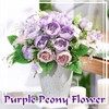 Olgaa 12 Bundles Peonies Artificial Flowers Fake Peony Bouquet Faux