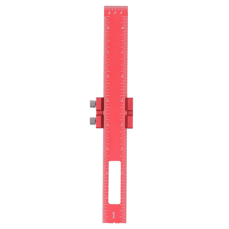 8in Woodworking Marking Ruler Multifunctional Aluminum Alloy Portable Woodworking Scribing