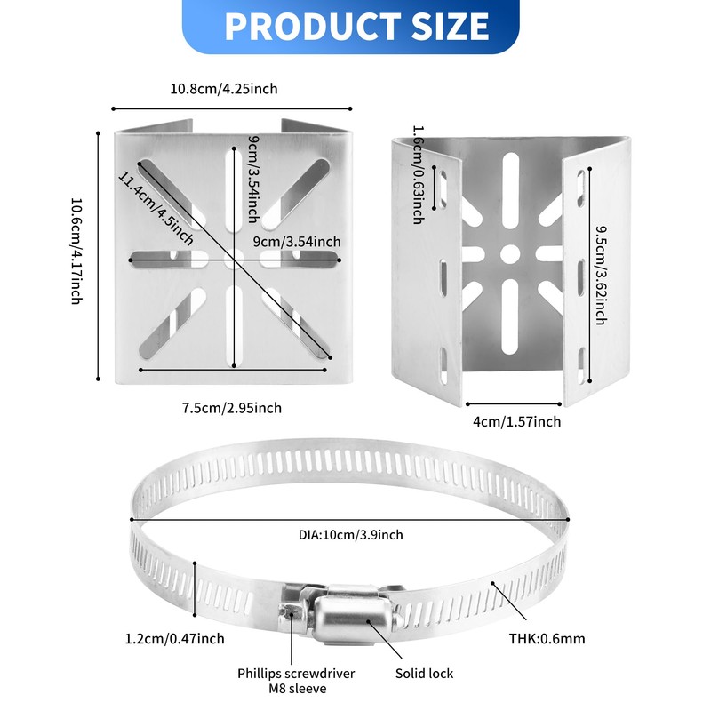 WENLISELL 2 PCS Vertical Pole Mount for Security Camera, Universal