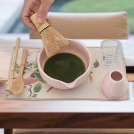 Matcha Whisk Set – 10 Pcs Matcha Kit with Sakura Pink Bowl and Whisk – Ceremonial Matcha Kit, Matcha Starter Kit & Accessories – Japanese Matcha Set Gift for Tea Ceremony and Matcha Lovers