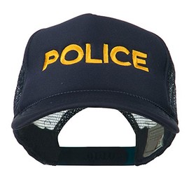 e4Hats.com Youth Police Embroidered Foam Mesh Back Cap - Navy OSFM
