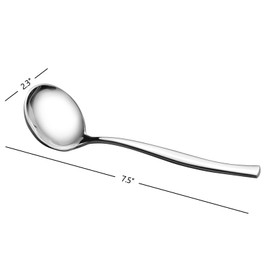 Udotry 8 Pieces Stainless Steel Gravy Soup Spoon, Gravy Ladle Soups