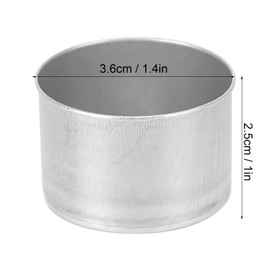 AUNMAS 50Pcs Aluminum Tea Light Candle Base Holders, Round Simple Empty Tealight Cups Case Containers DIY for Making Candles, Romantic Lover Valentine's Day, Silver 1.4 Inch