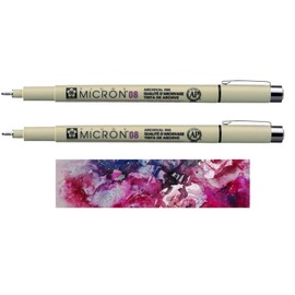 PIGMA MICRON Sakura 08 Black 2 Pack and 1 Card