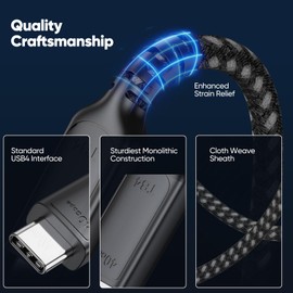 DteeDck Thunderbolt 4 Cable 1Ft Short, USB 4 40Gbps High Speed Data Transfer USB C USB4 Cable USBC 8K@60Hz / 4K@120Hz Video 240W Charging for Thunderbolt 4/3 Laptop Monitor Hub Docking Stations