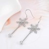 Sterling Silver Snowflake Earrings for Women Teens, Winter Dangle Earrings