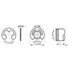 1.2mm Retaining Washers for Shafts E-Clips Phosphated Spring Steel DIN