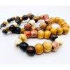 200Pcs Large Hole Barrel Wood European Loose Beads 4 Colors