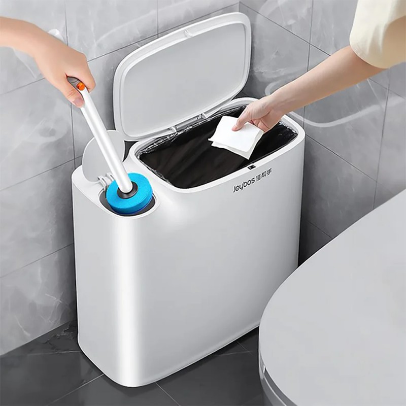 Joybos 2-in-1 Multi-Function Bucket, Trash Can & Disposable Toilet Brush