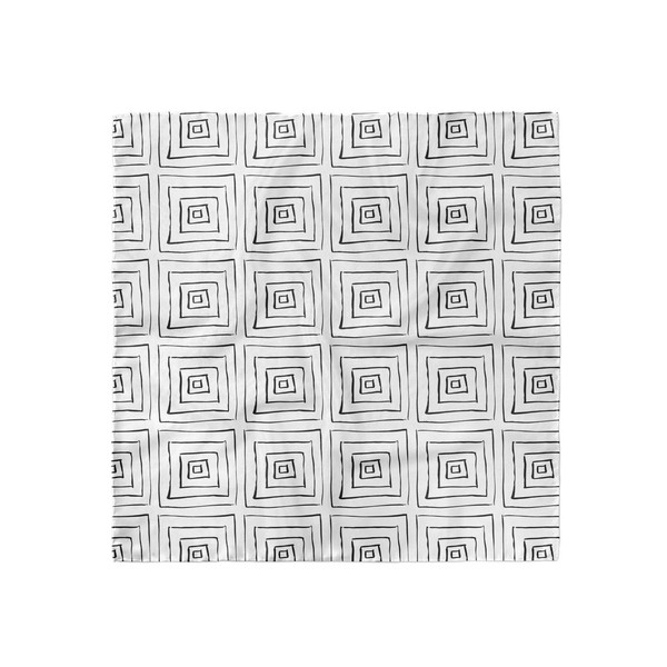 Lunarable Black and White Headscarf, Squares Pattern, Hijab Scarf, 27"