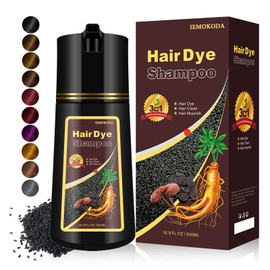 Onilyua Dark Brown Hair Dye Shampoo, 3 in 1 Natural Color for Men & Women, Para Canas, Long-Lasting 100% Gray Hair Coverage, 16.9 Fl Oz