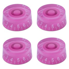 XIYANGJUAN Electric Guitar Knobs Speed Volume Tone Control Knob for LP Style Electric Guitar Parts Replacement Set of 4Pc (Purple-White Word)