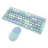 Wireless Keyboard and Mouse Retro Colorful Round Keycap 86 Keys