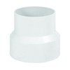 Deflecto Duct Increaser and Reducer, Plastic Inline Adapter, White, 4”