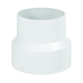 Deflecto Duct Increaser and Reducer, Plastic Inline Adapter, White, 4” to 3” (IRB43)