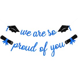 Graduation We Are So Proud Of You Banner Party Supplies School Home Car Decorations