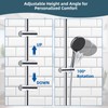 Hibbent Shower Head Holder Replacement - Universal Adjustable Hand Shower