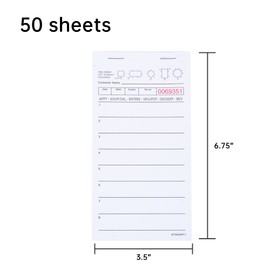 DGBDPACK Guest Check Pads EP-3616WP-1 (10 Pads), Total 500 Sheets White Waitress Notepad, Server Order Pads for Restaurant