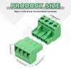 sourcing map 10PCS 4-Pin PCB Mount Screw Terminal Block Connectors