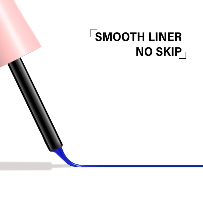 Boobeen Liquid Eyeliner Pen, Coloured Eyeliner, Waterproof and Smudgeproof, Eyeliner
