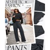 Neer 3 Pack Womens Wide Leg Sweatpants Elastic High Waisted