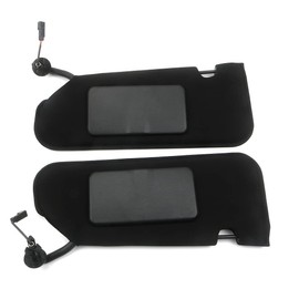 Sun Visors Sun Shades Vanity Mirror Pair W/LED Light Compatible with 2005-2013 Corvette C6 23142243, 23142245
