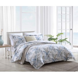 Tommy Bahama | Bakers Bluff Collection | Comforter Set - 100% Cotton, Ultra-Soft & Breathable, Reversible Bedding with Matching Shams, King, Blue