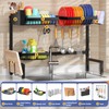 SNSLXH 2-Tier Over The Sink Dish Drying Rack, Kitchen Large