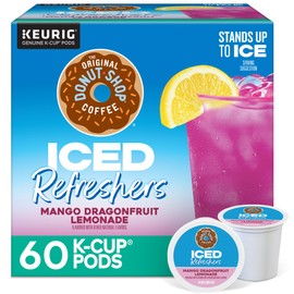 The Original Donut Shop Iced Refreshers, Mango Dragonfruit Lemonade Flavor, Keurig Single Serve K-Cup Pods, 60 Count (6 Packs of 10)