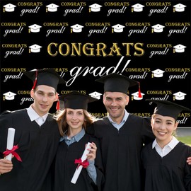 DASHAN 10x8ft Polyester Class of 2023 Backdrop Bachelor Grad Graduation 2023 Congrats Grad Congratulation Graduate Photography Background Grad Congratulation Party College 2023 Prom YouTube Photo Prop