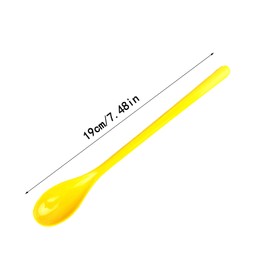 Pack of 6 Long Plastic Spoons, Spoons with Long Handle, Colourful Ice Cream Spoon, Long Egg Spoon, Colourful Plastic Egg Spoon, Long Plastic Spoon, Egg Spoon, Plastic for Dessert