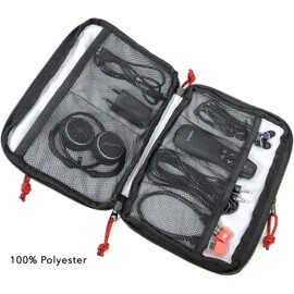 Troika Business Tech BBG64/GY Pouch 2 Cable Bag for Electronic Accessories Polyester Grey Dimensions: 23.5 cm x 17 cm x 3.5 cm