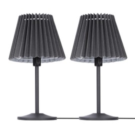 Home Luminaire 31854 Table Lamp with Fabric Shade, 2-Pack, Matte White