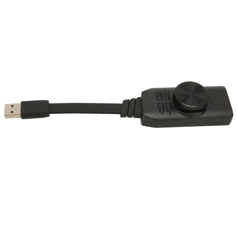 USB Sound Card Adapter 7.1 Channel Mute Button Volume Control