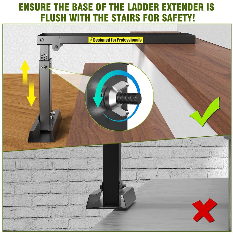 Tanfix Foldable | Heavy-Duty Ladder Extender Pro, High Strength Steel