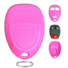 Kepdul Replacement for Buick Chevy Avalanche Equinox Express Silverado Traverse GMC Sierra Pontiac Torrent Keyless Entry Remote Smart Keys Case (3-Button-Pink)