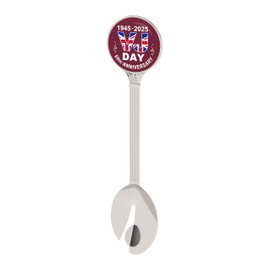 VJ Day 80th Anniversary Commemorative Spoon, 1945-2025, Union Jack Design, Collectible Memorabilia