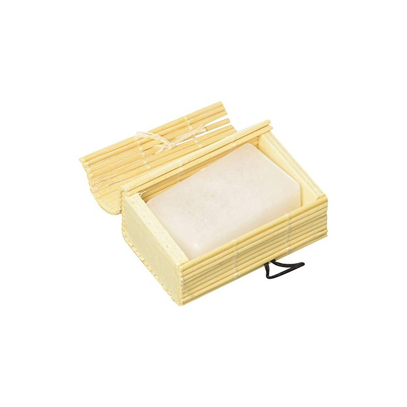 Thai Crystal Deodorant Unscented Stone In Bamboo Box. 0.24 Pounds