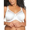 GODDESS Women's Keira Underwire Banded Bra Full Coverage, Sheer, White,