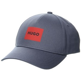 HUGO Men's Square Logo Cotton Cap, Amalfi Blue, One Size