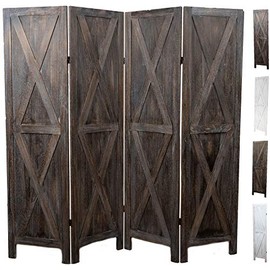 Premium Home Room Divider: Room dividers and Folding Privacy Screens, Privacy Screen, Partition Wall dividers for Rooms, Room Separator, Temporary Wall, Folding Screen, Rustic Barnwood (Barnwood X)