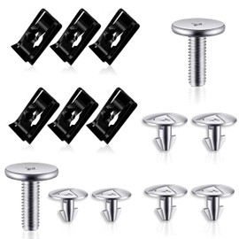 MLY 14 PCS Lower Engine Cover Skid Plate Screw, Engine Splash Shield Hardware Screw and Access Clip, Compatible with Accord Civic CR-V 90674-TY2-A01 90105-TBA-A00 (Silver)